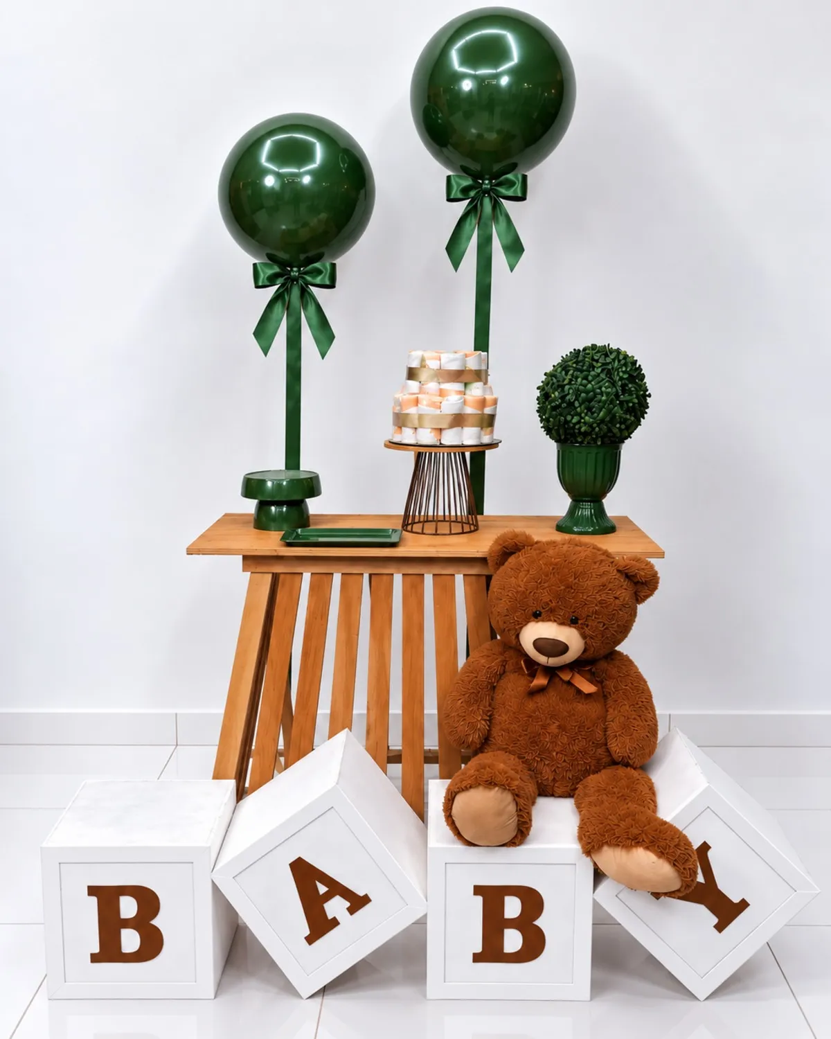cha de bebe / baby / balão verde