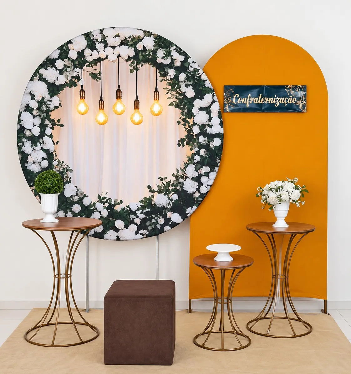 confraternização/floral com lampadas
