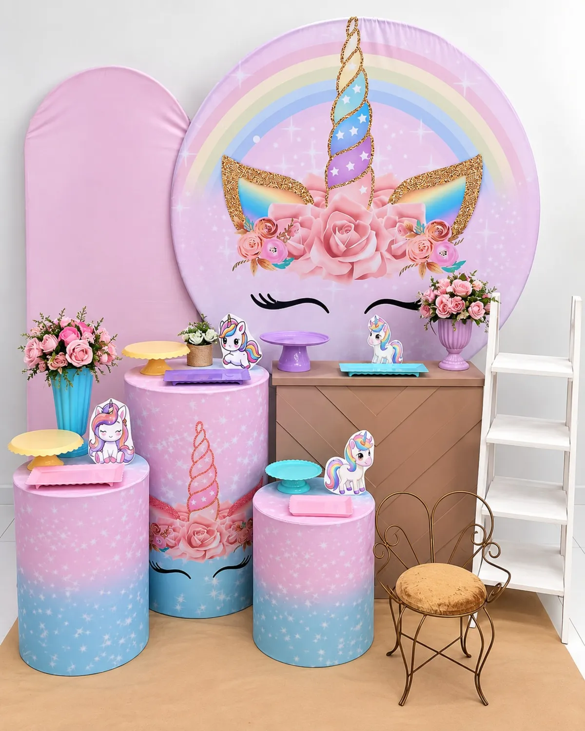 unicornio rosa diamante composiçao