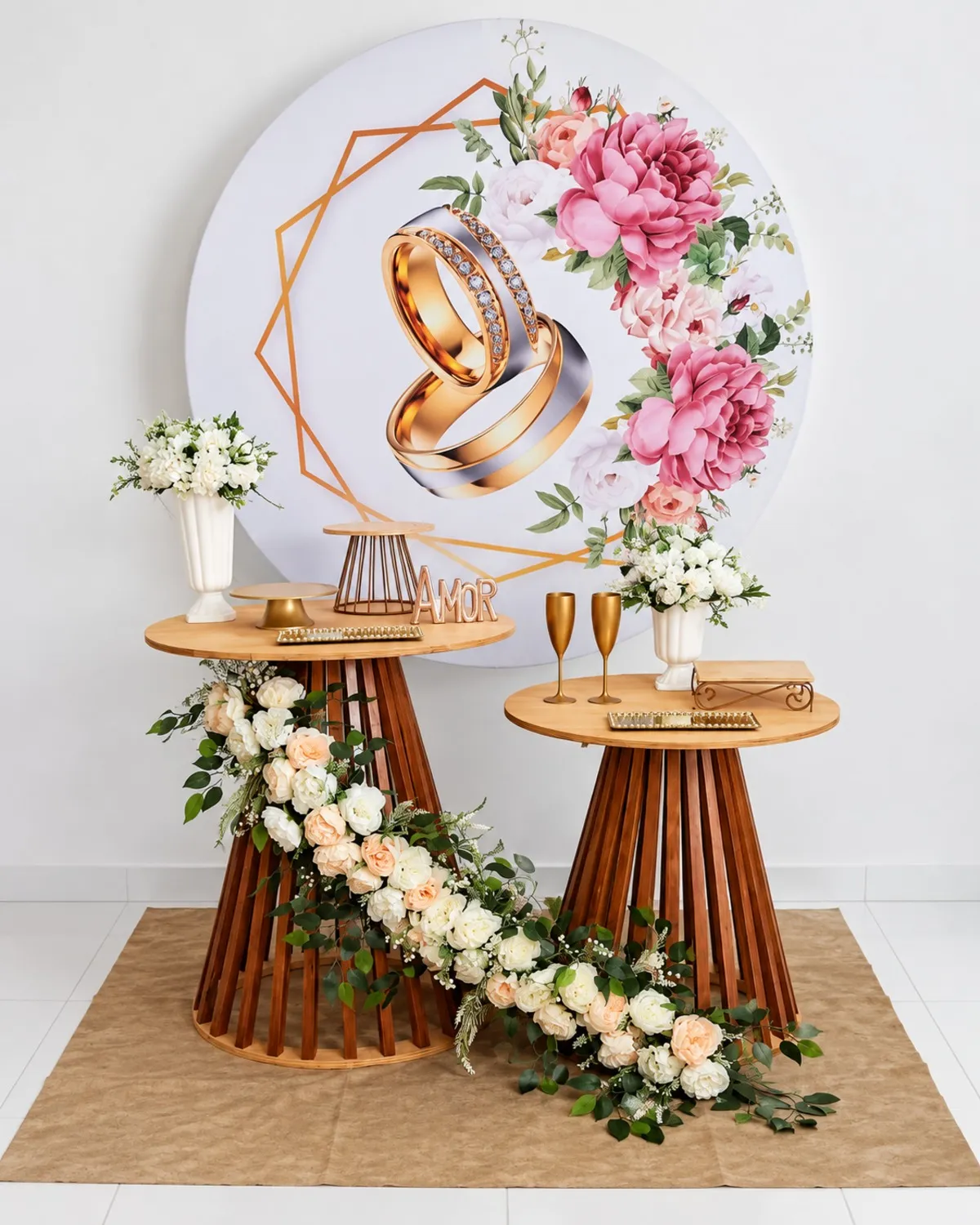 casamento aliança floral