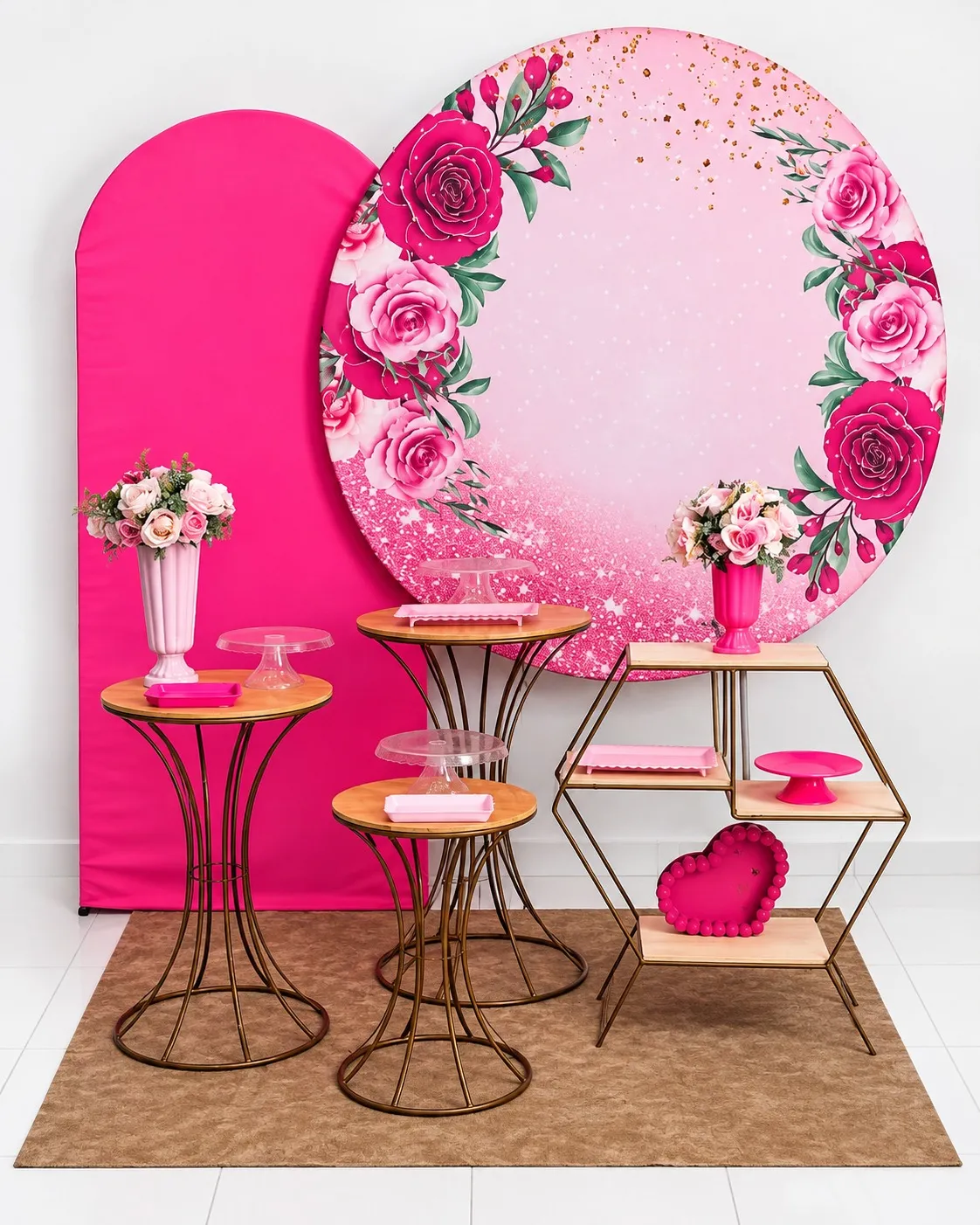 rosa floral pink