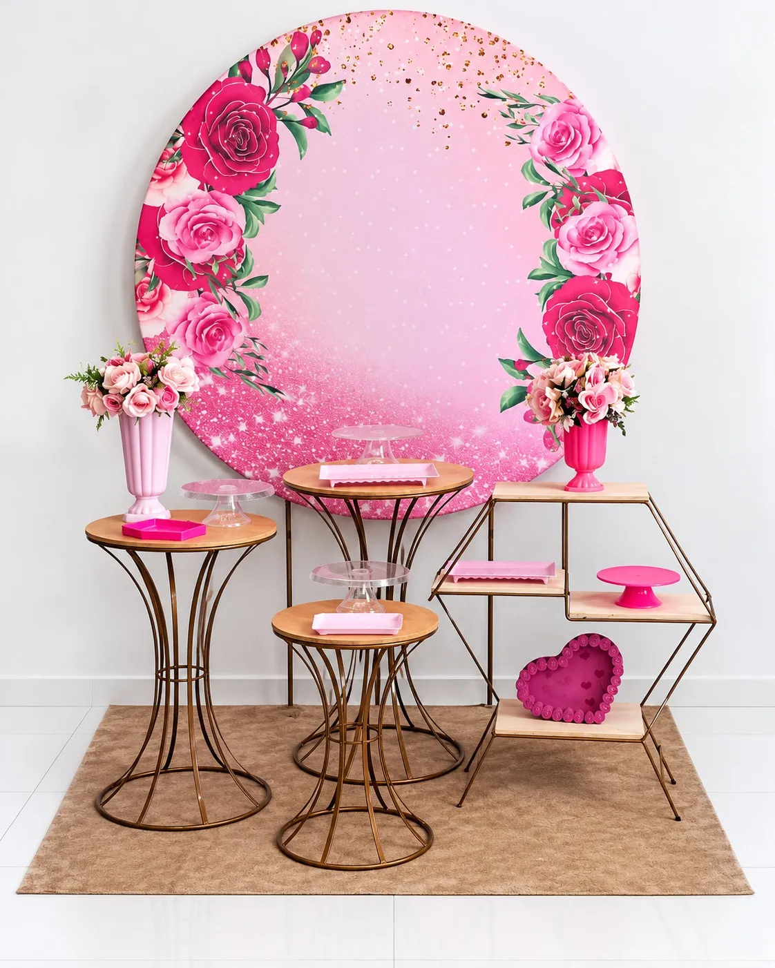 rosa floral pink