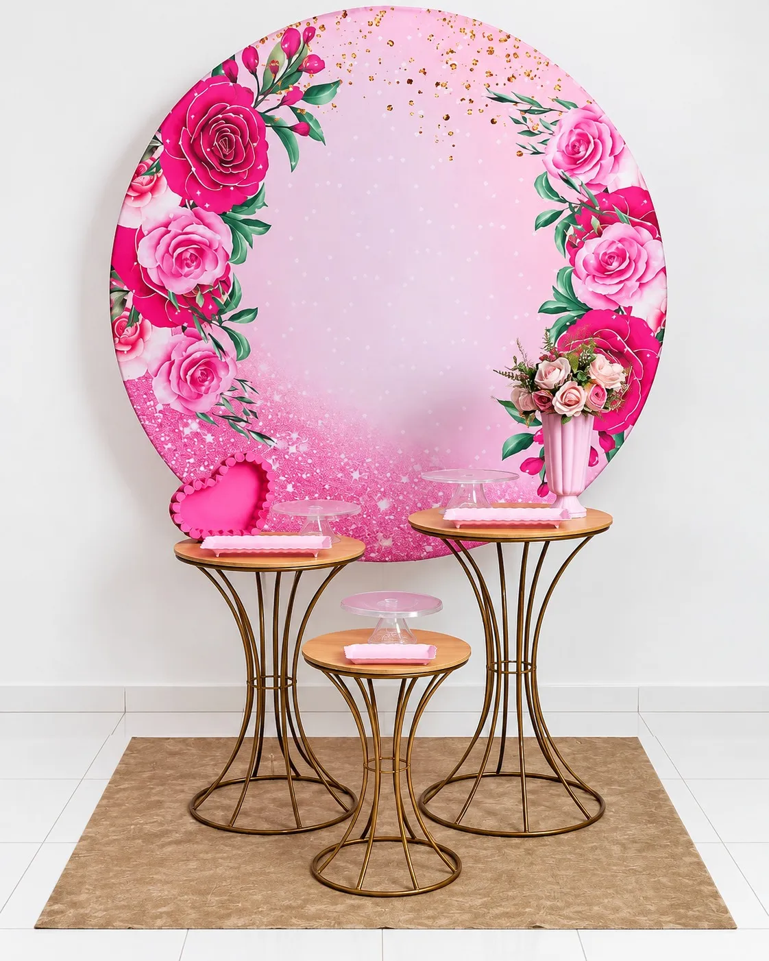 rosa floral pink