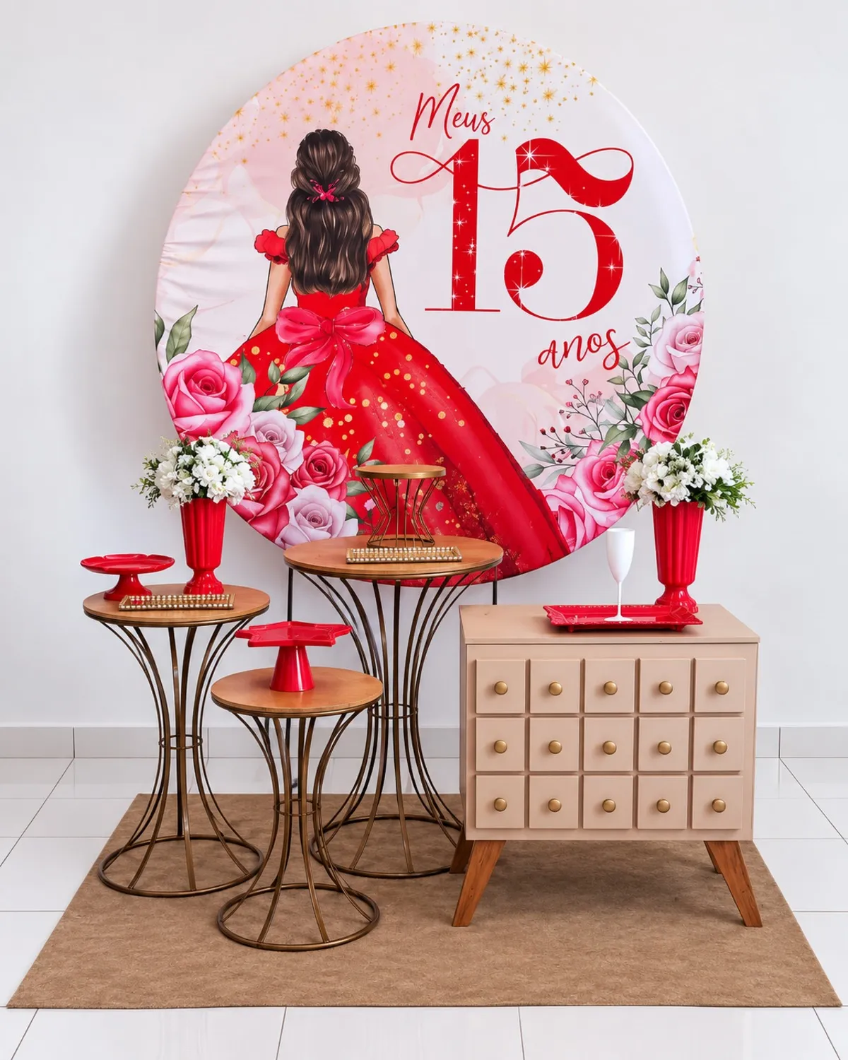 15 anos vermelho ouro