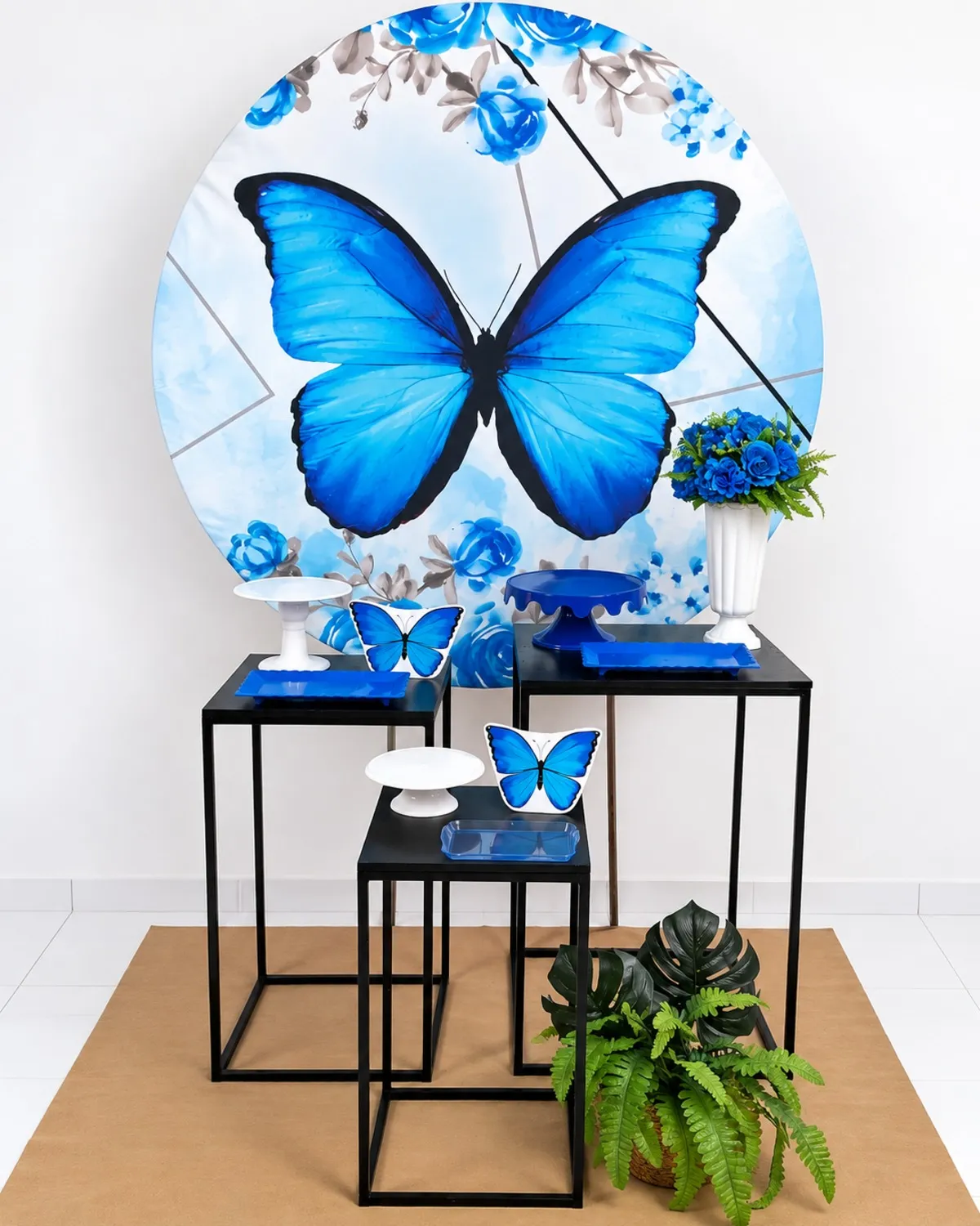 borboleta azul prata