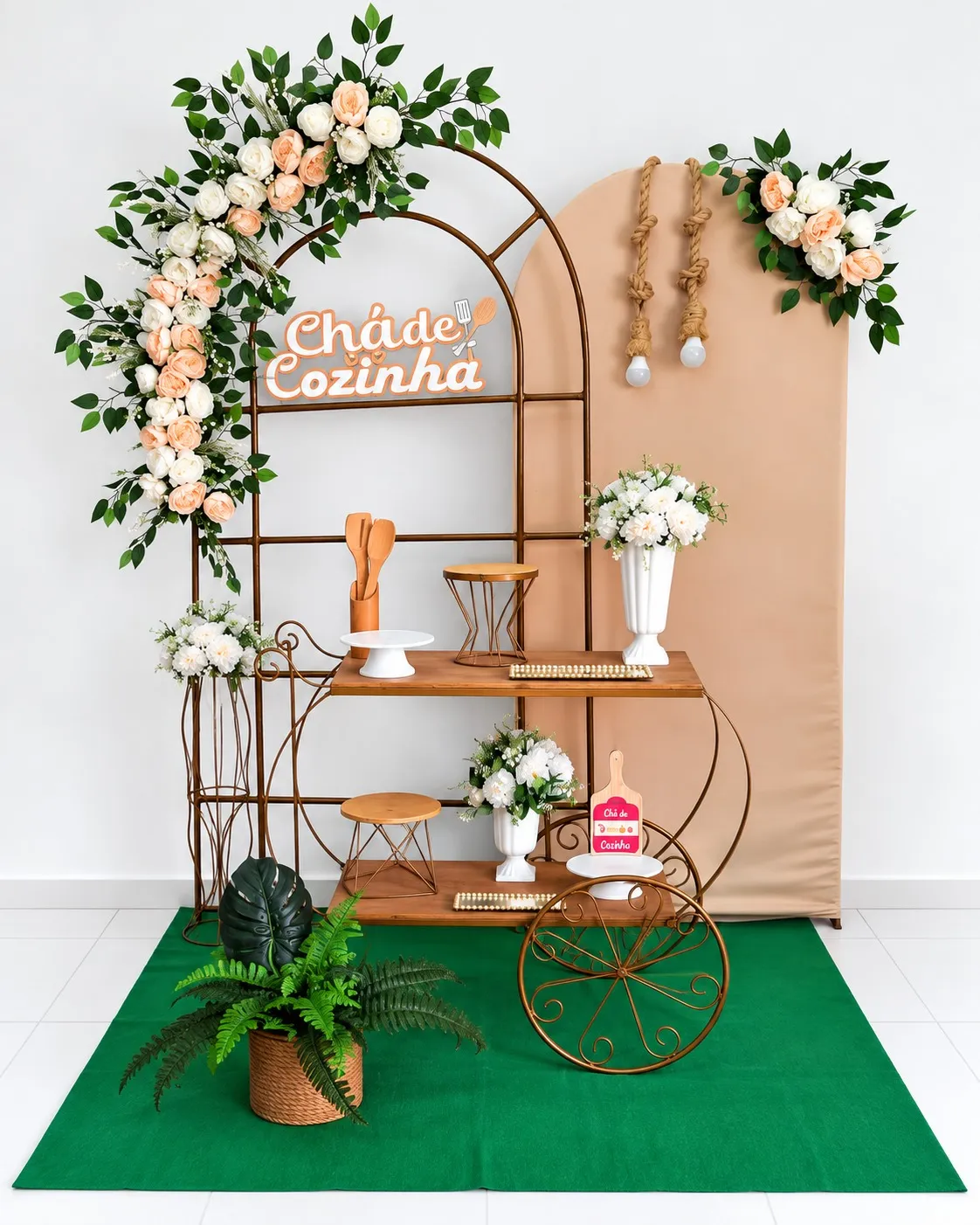 cha de cozinha floral
