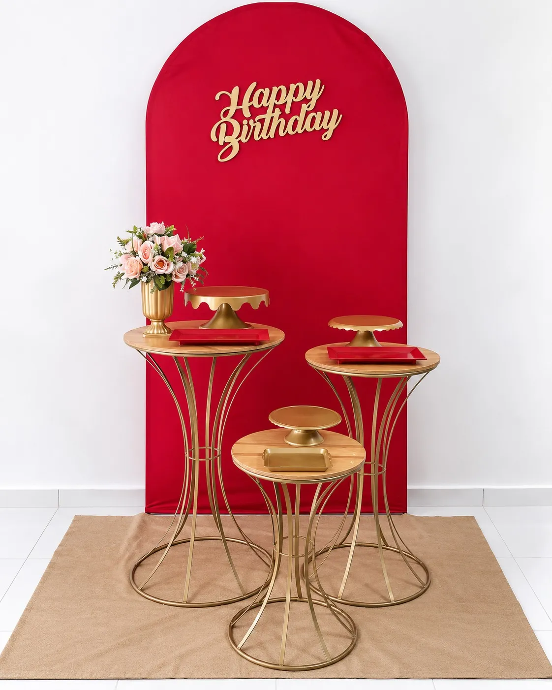 PAINEL ROMANO VERMELHO HAPPY