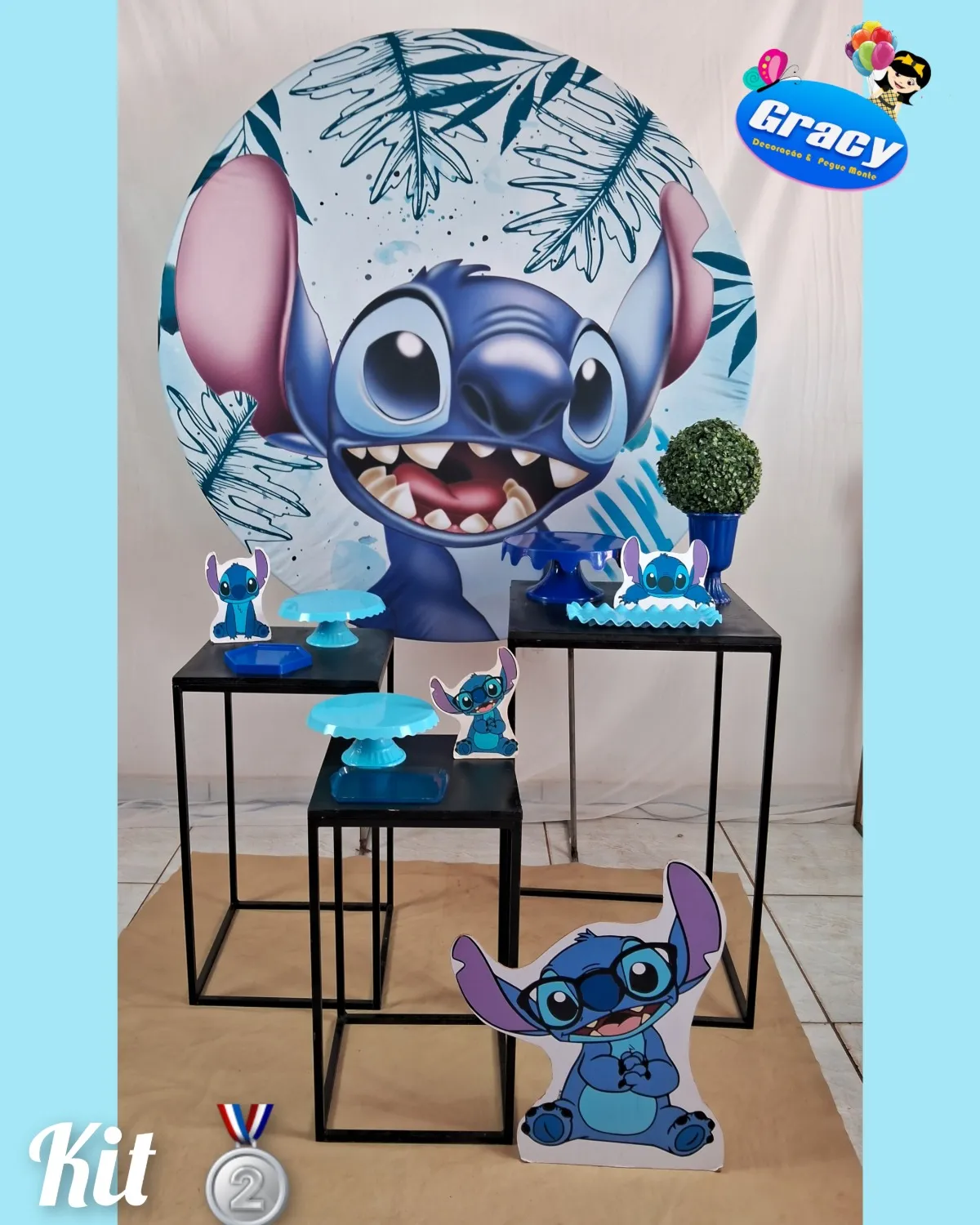 stick azul prata