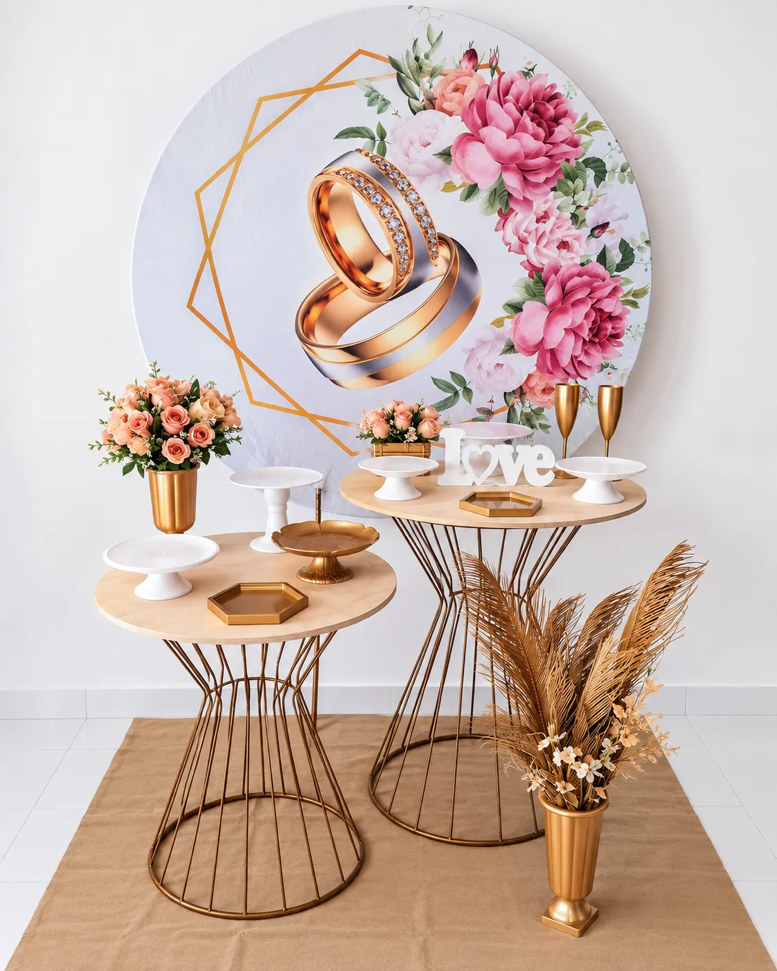 CASAMENTO ALIANÇA DOURADA COM PEDRINHAS 3