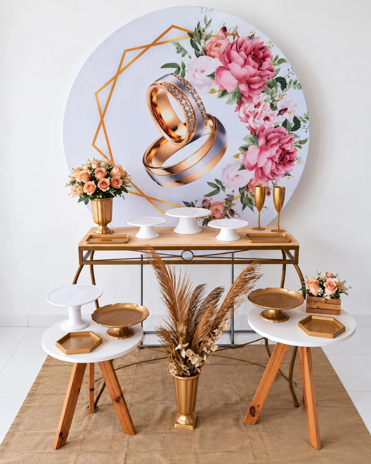 CASAMENTO ALIANÇA DOURADA COM PEDRINHAS 2