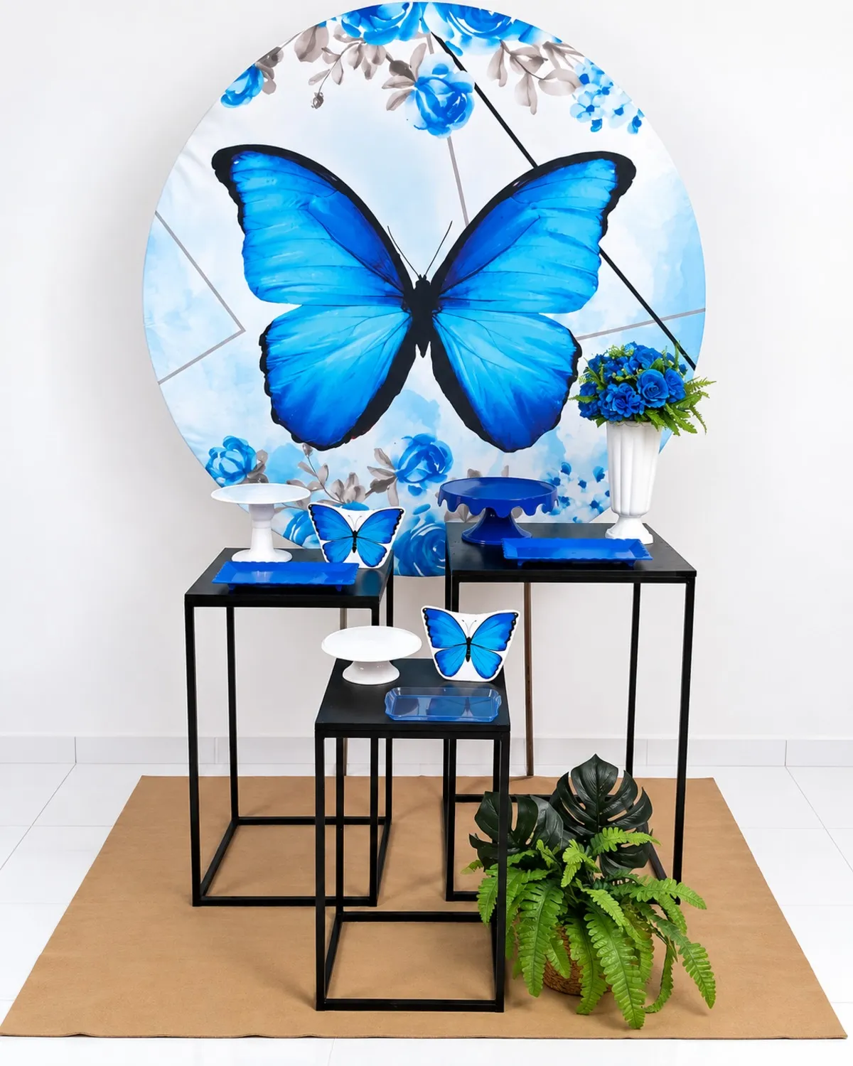 BORBOLETA 1 AZUL PRATA