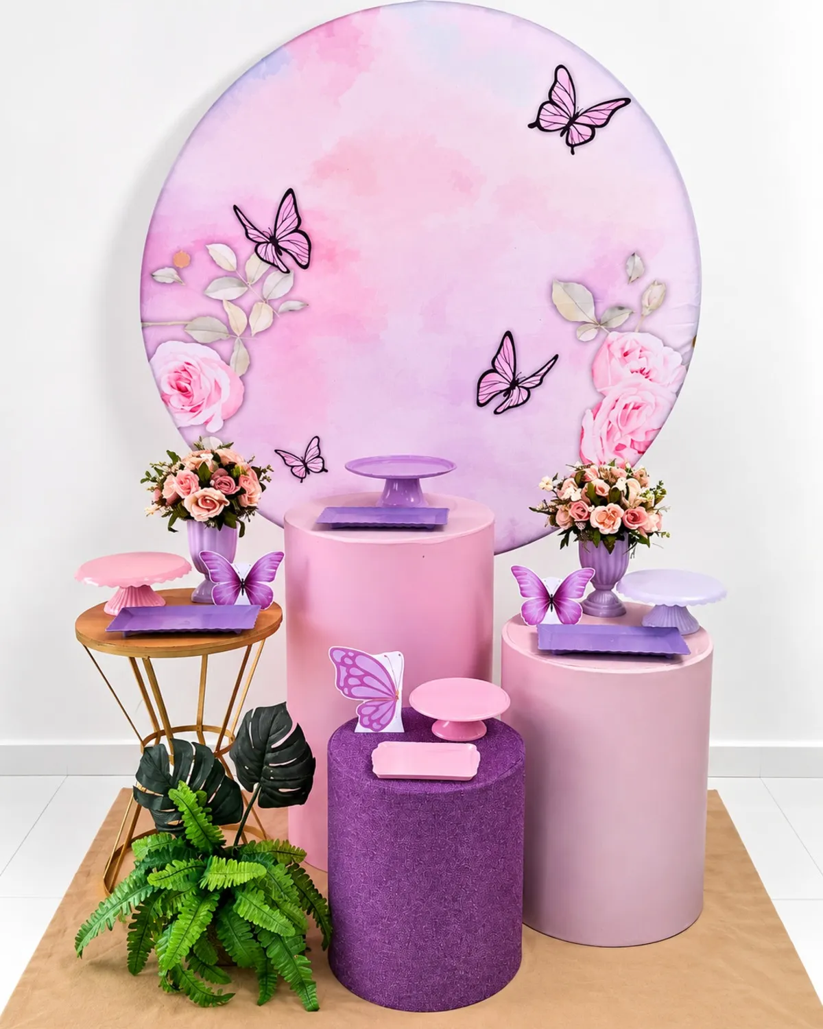 BORBOLETA LILAS OURO