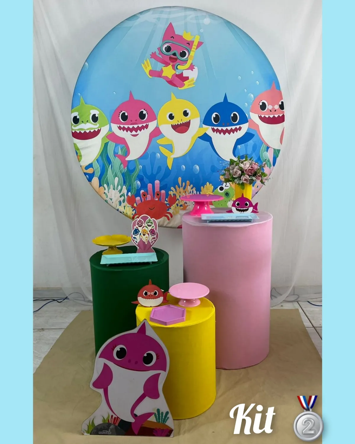 BABY SHARK PRATA (MENINA)