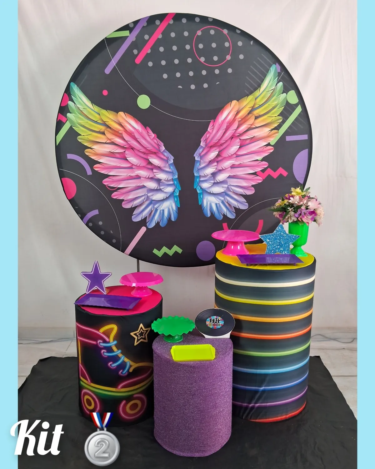 ASAS NEON PRATA