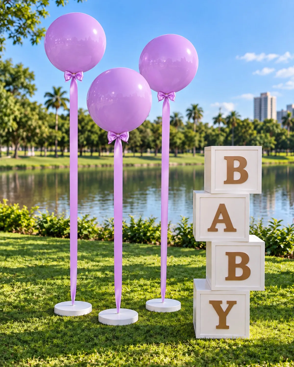 baby/ balão lilas