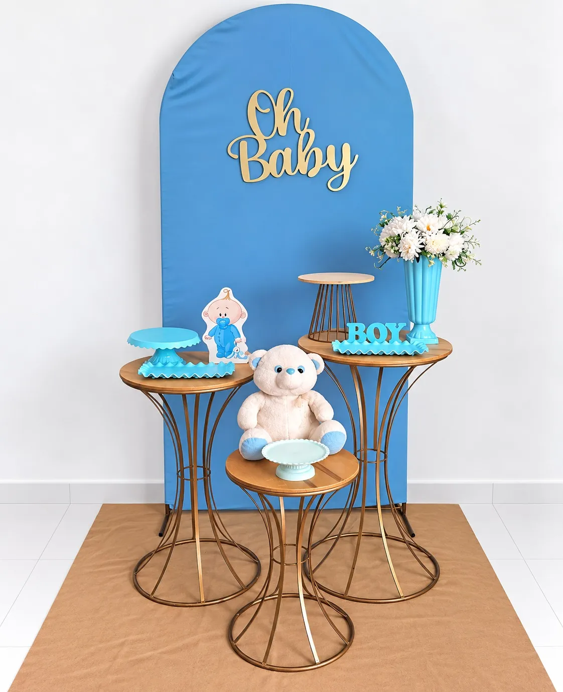 cha de bebe menino / azul romano