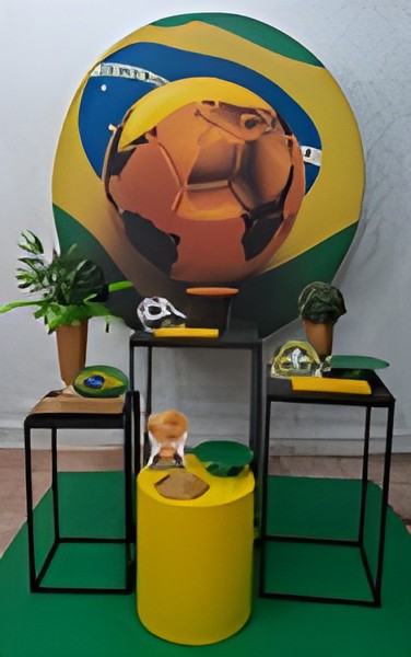 futebol copa do mundo/bola dourada kit 2