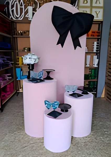 laço preto e rosa