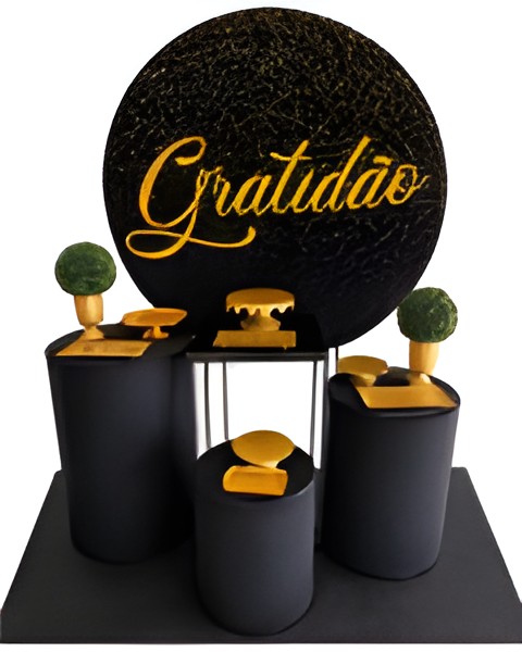 GRATIDAO PRETO OURO