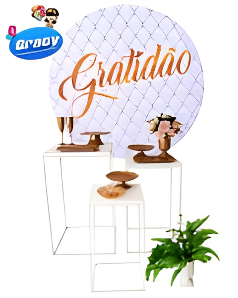 gratidão branco/mesas branca