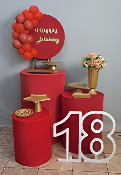 festa na mesa/ happy vermelho