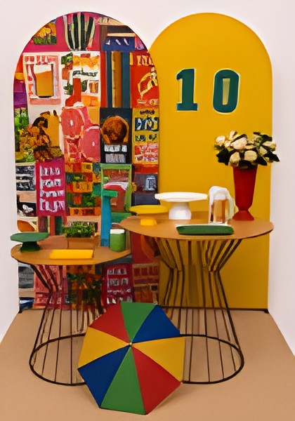 kit 10 romano brasilidade amarelo