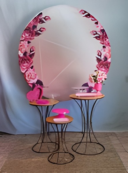 floral rosa pink prata