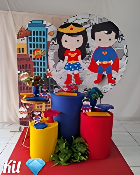 mulher maravilha e supermen diamante