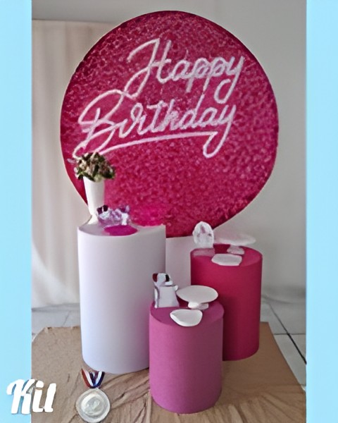 HAPPY BIRTDAY ROSA PINK PRATA