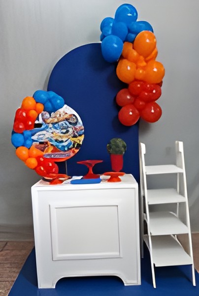 festa na mesa / painel romano hot weels