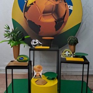 futebol copa do mundo/bola dourada kit 2