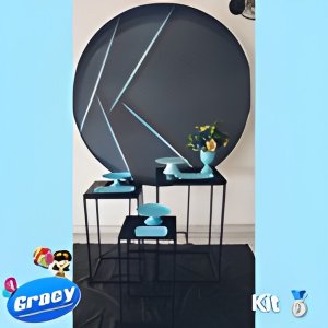 kit preto e azul