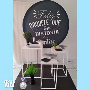 kit frases prata mesas branca