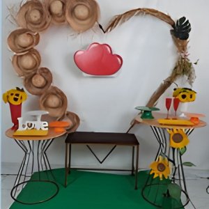 arraial coração de chapeu romantico