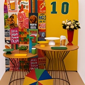 kit 10 romano brasilidade amarelo