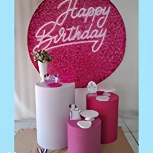 HAPPY BIRTDAY ROSA PINK PRATA