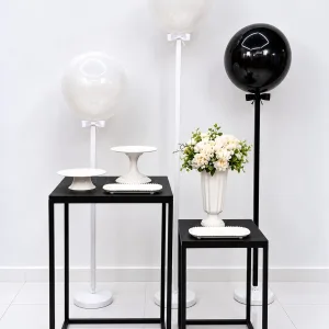 festa na mesa / balão preto e branco 2