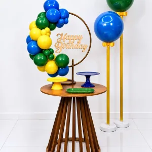 copa / festa na mesa/ balao verde e azul 2