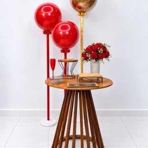 festa na mesa vermelho e dourado 1 / balão