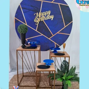 azul happy birthday prata
