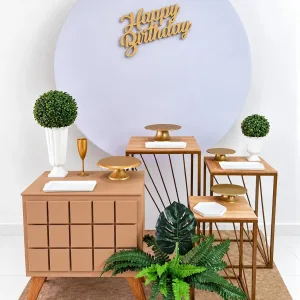 neutro branco happy birthday ouro