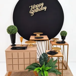 happy birthday preto ouro