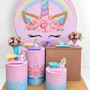 unicornio rosa ouro