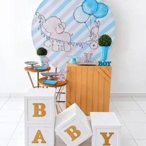 cha de bebe menino elefantinho