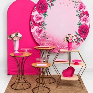rosa floral pink