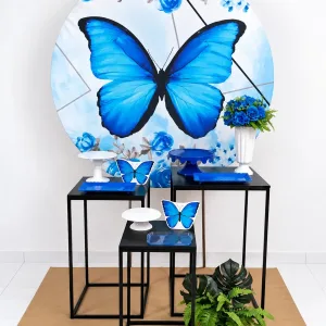 borboleta azul prata