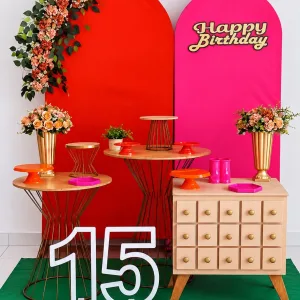 15 anos /  rosa e laranja