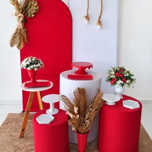 PAINEL ROMANO VERMELHO E BRAMCO