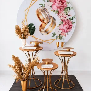 CASAMENTO ALIANÇA DOURADA COM PEDRINHAS (PRATA)