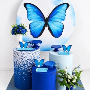 BORBOLETA 4 AZUL PRATA